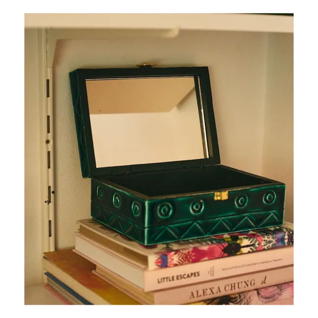 Tide wooden jewelry box | Green