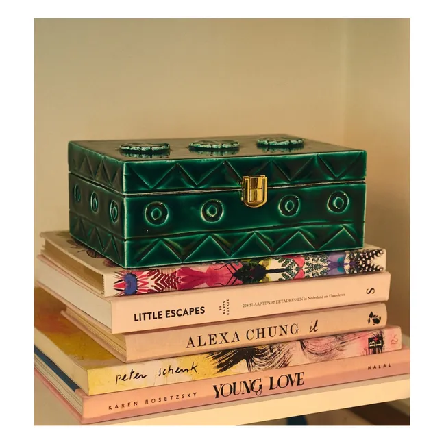 Tide wooden jewelry box | Green