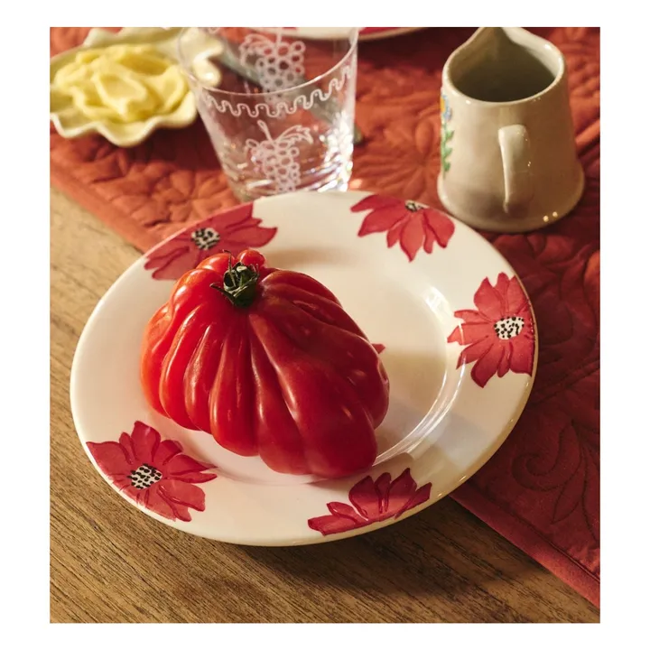 Fiorita flower plate | Red- Product image n°2