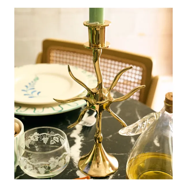 Candelabro soleado | Dorado