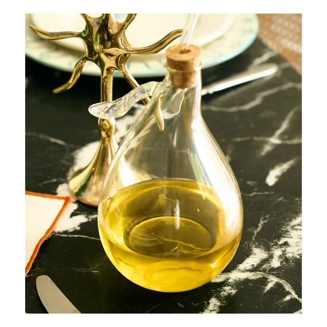 Glass oil cruet Pear