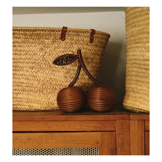 Cerise rattan storage box 