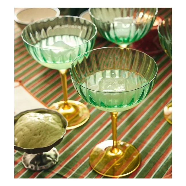 Coupes à champagne Jazzy - Set de 2 | Vert