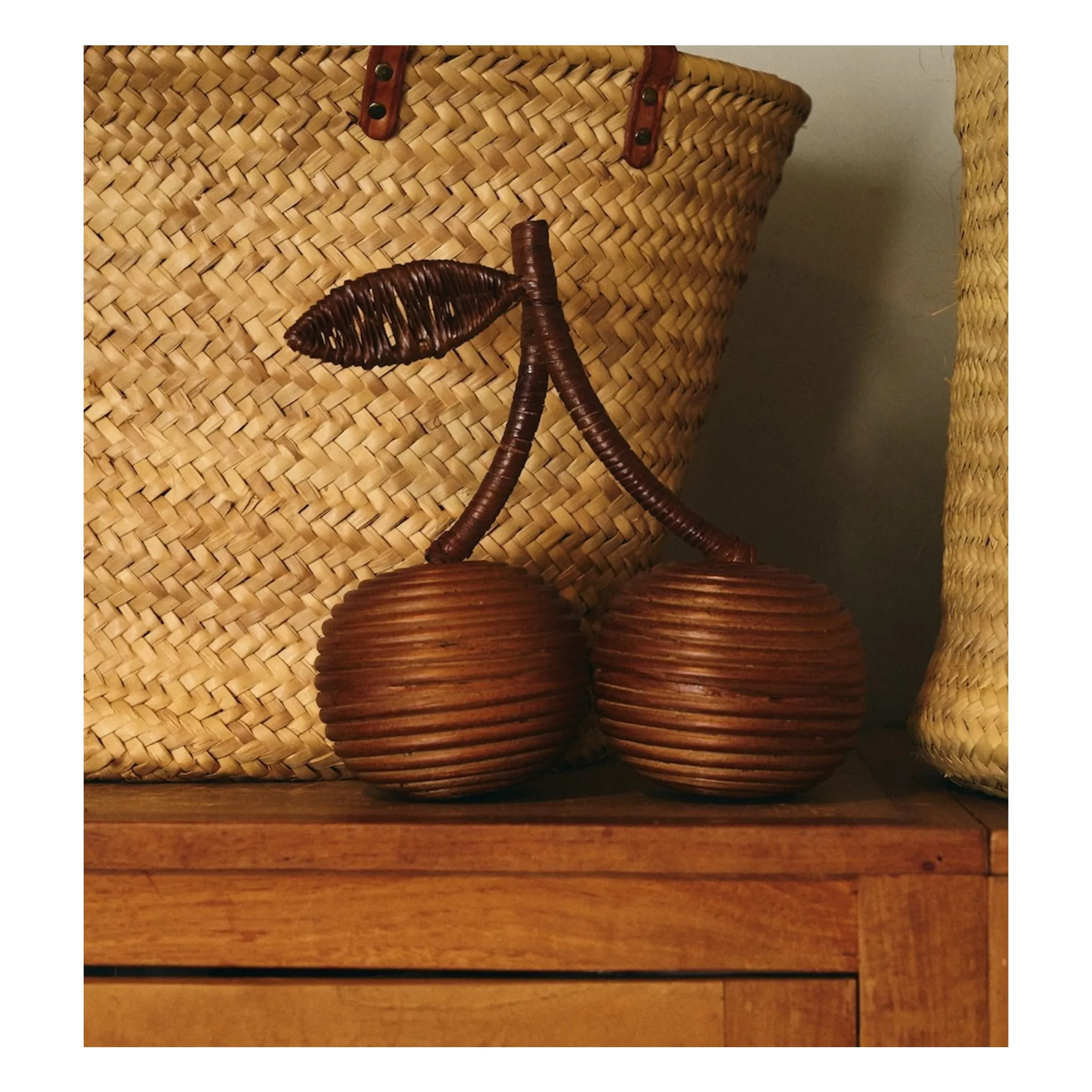 Boîte de rangement en rotin Cerise - Image produit n°1