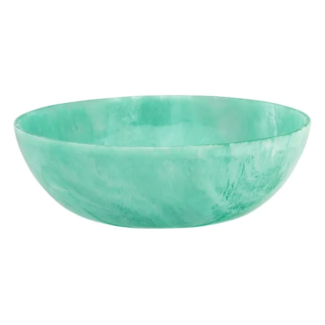 Coastal resin salad bowl | Green