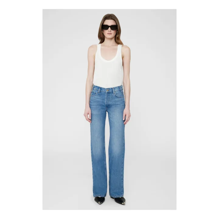 Jean Long Gavin Coton Bio | Washed Blue- Image produit n°1