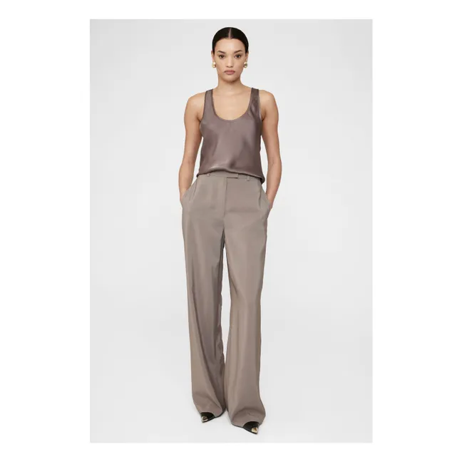 Top in seta Lea | Marrone