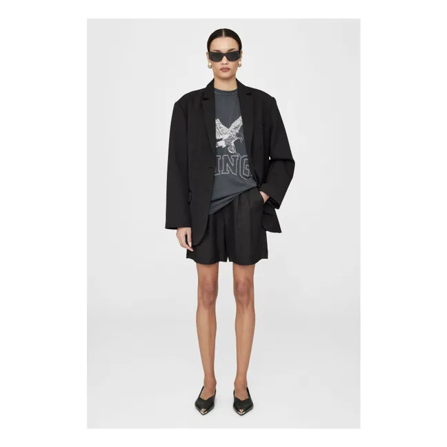 T-shirt Lili Retro Eagle Coton Bio | Washed Black