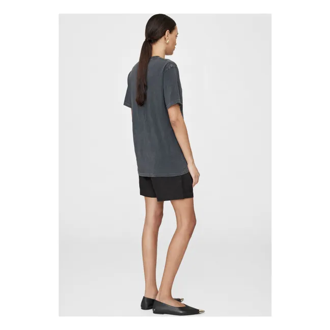 T-shirt Lili Retro Eagle Coton Bio | Washed Black