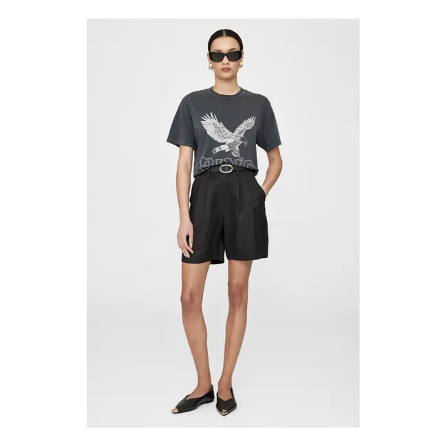 T-shirt Lili Retro Eagle Coton Bio | Washed Black