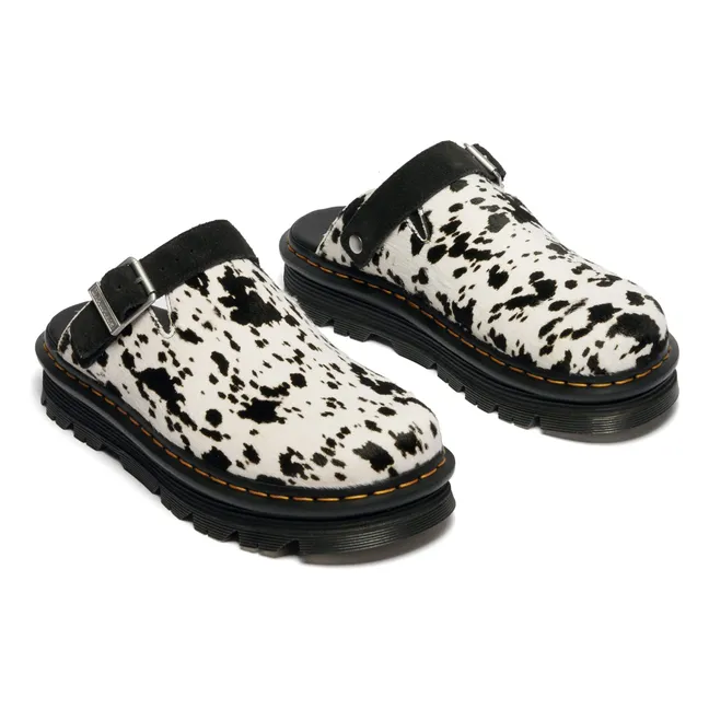 Zebzag-Pantoletten Dalmatiner | Weiß