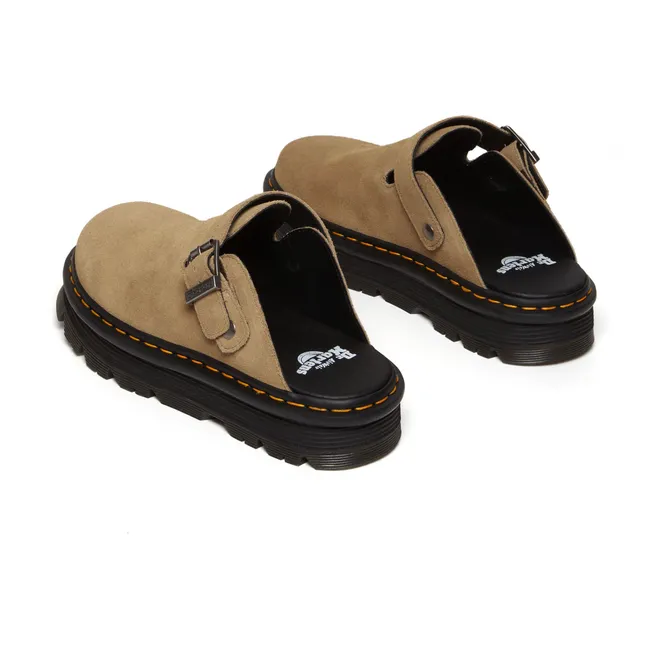 ZebZag Suede Pantoletten | Sandfarben