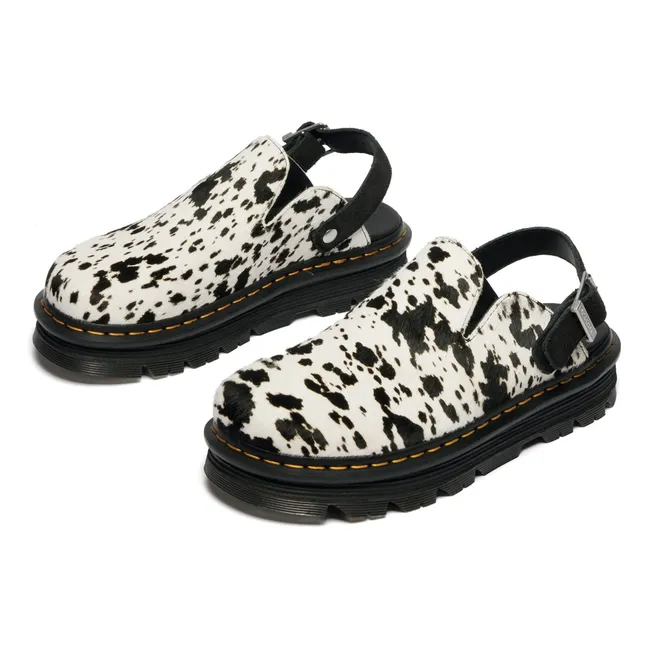 Zebzag-Pantoletten Dalmatiner | Weiß