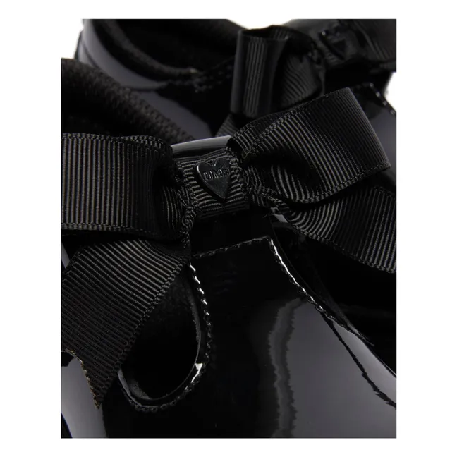 Mary Janes Noeud Bow J | Bright black