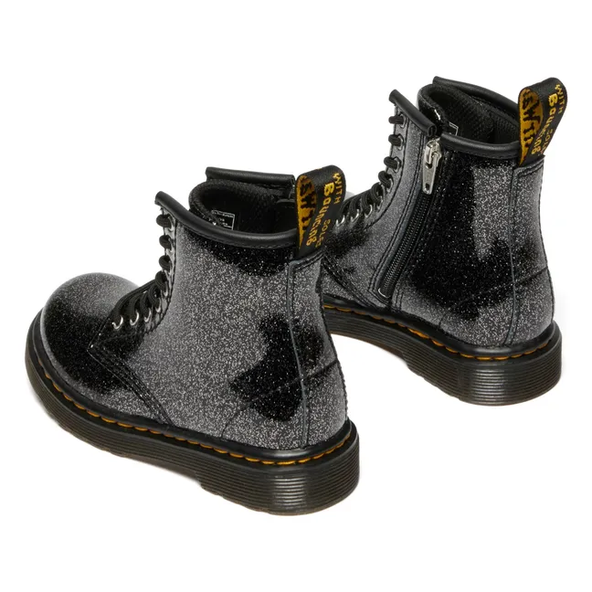 Boots Lacets 1460 J Pailletées | Noir brillant