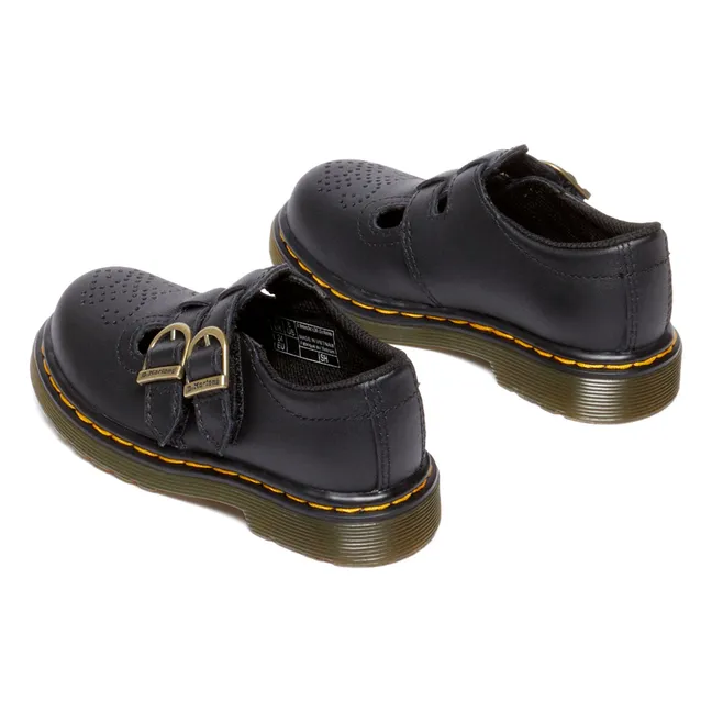 Scarpe Mary Janes 8065 J in pelle | Nero