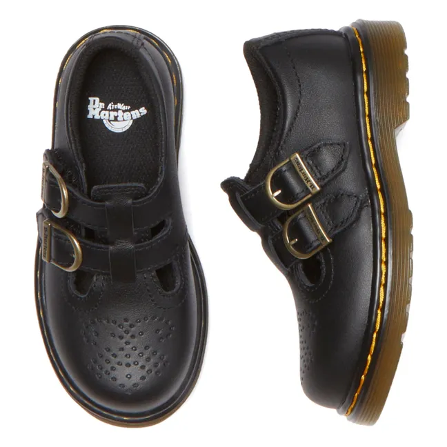 Scarpe Mary Janes 8065 J in pelle | Nero