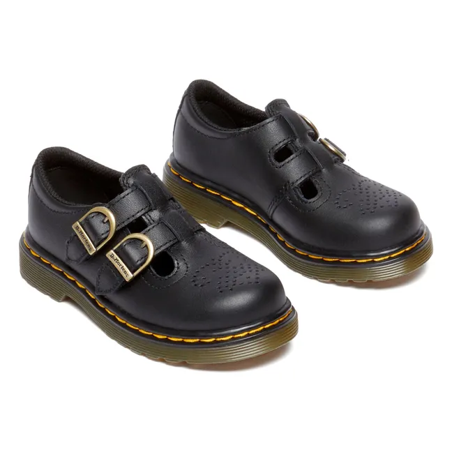 Scarpe Mary Janes 8065 J in pelle | Nero