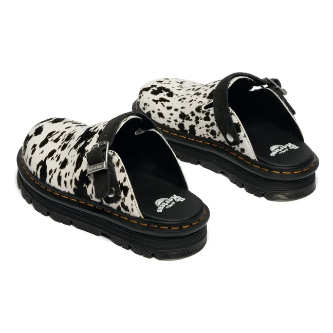 Zebzag-Pantoletten Dalmatiner | Weiß