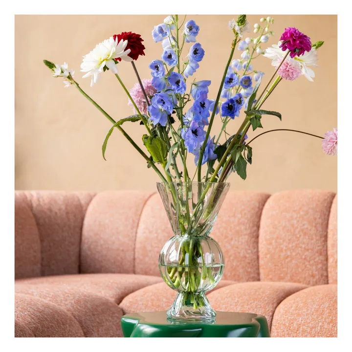 Rhombic glass vase | Green- Product image n°2