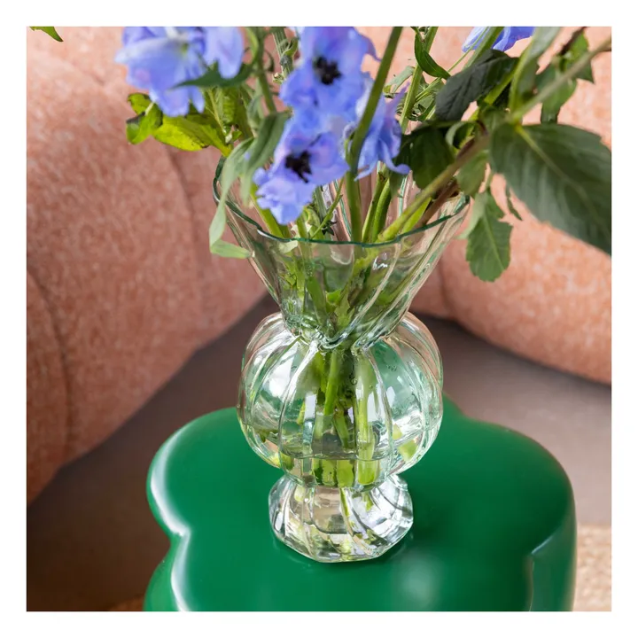 Rhombic glass vase | Green- Product image n°3