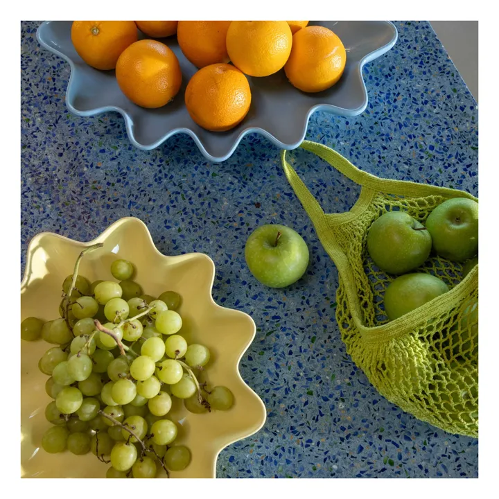 Sun stoneware dish | Ice Blue- Product image n°4