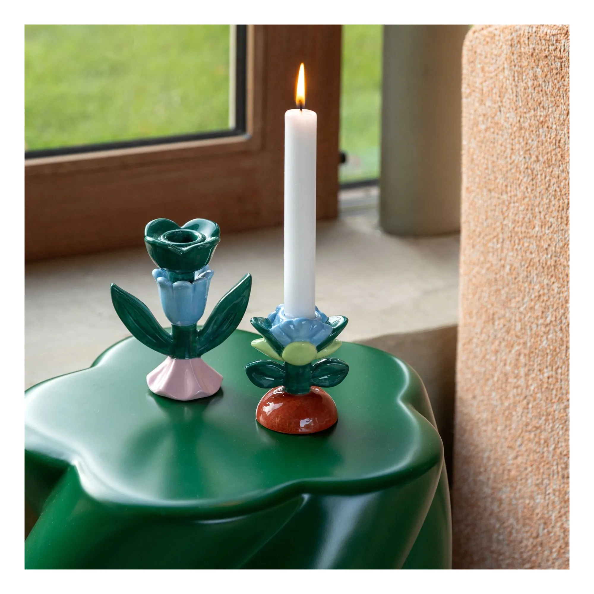 Bougeoir Blume | Vert- Image produit n°1
