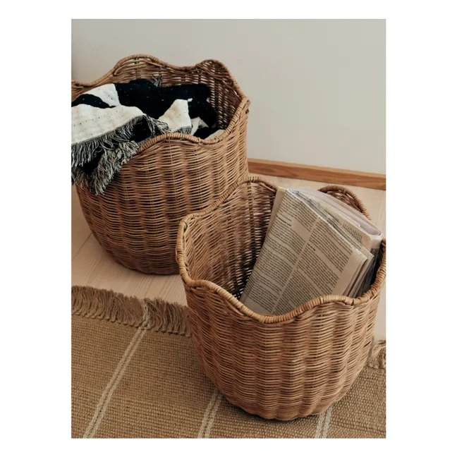 Paniers de rangement en rotin Lola - Set de 2