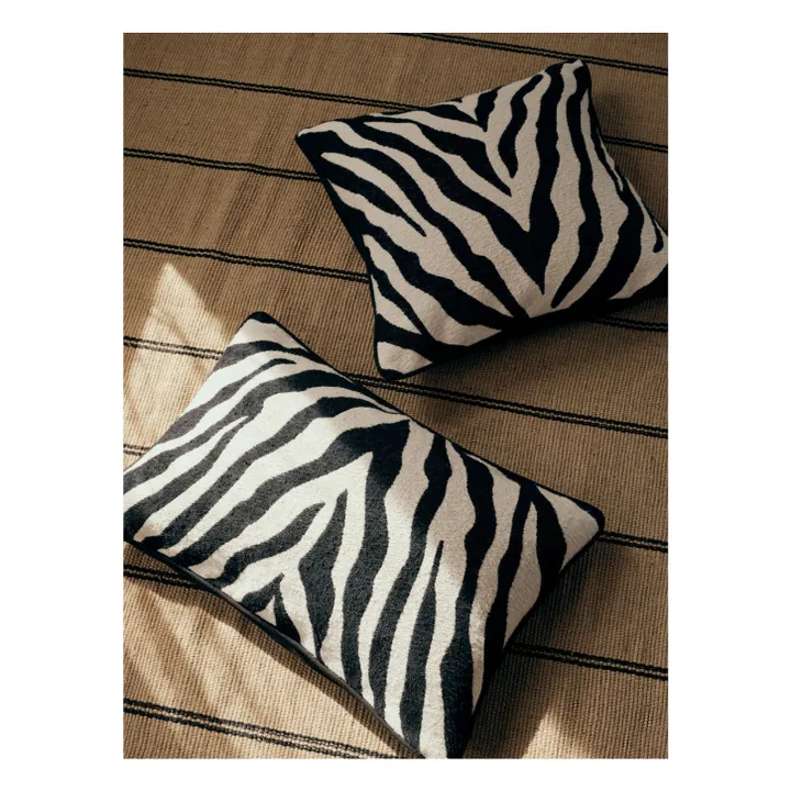Funda de cojín rectangular cebra | Noir/Blanc- Imagen del producto n°1