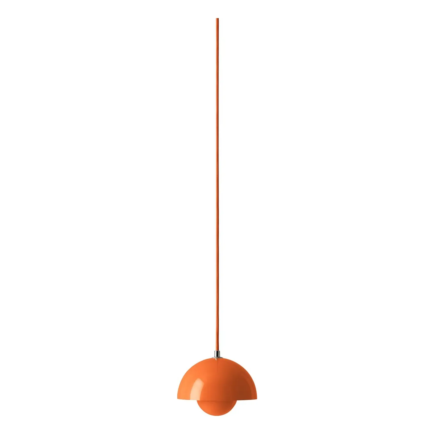 & Tradition Orange Flowerpot Vp10 Suspension Lamp, Verner Panton