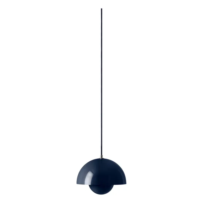 Lámpara de suspensión Flowerpot VP1, Verner Panton | Azul oscuro