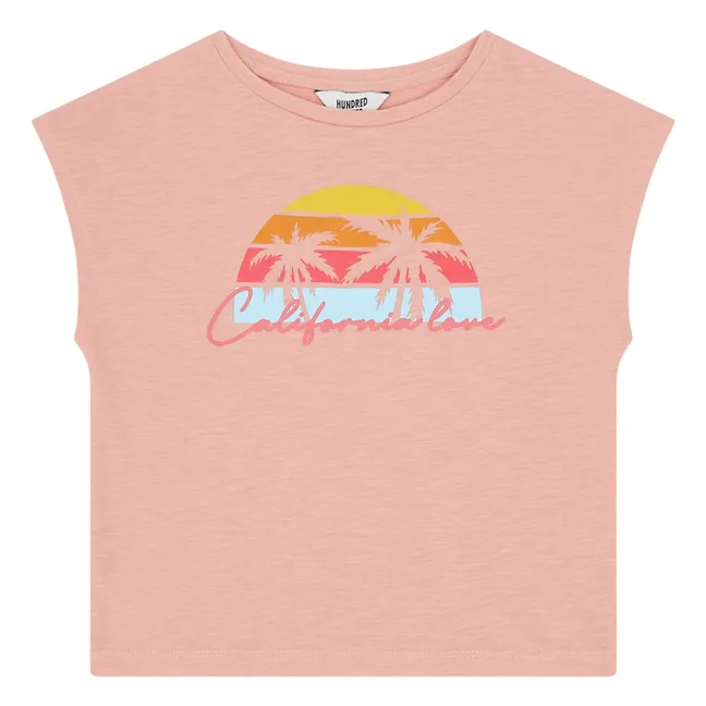T-shirt Manches Courtes Coton Bio | Rose poudré
