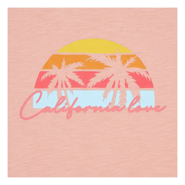 T-shirt Manches Courtes Coton Bio | Rose poudré