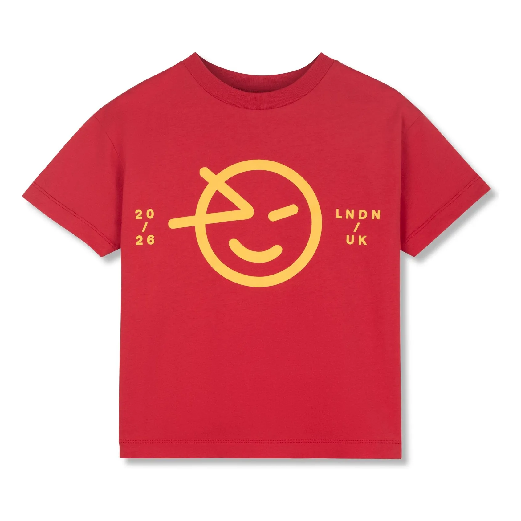 Wynken Red Smiley T-Shirt Organic Cotton