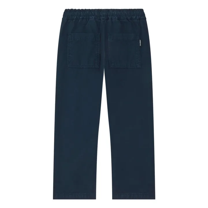 Pantalon Coton Bio Taille Ajustable | Bleu marine- Image produit n°2
