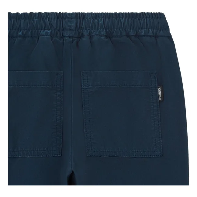 Pantalon Coton Bio Taille Ajustable | Bleu marine