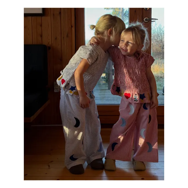 Top Smocké Sol Rayé - Collection Enfant | Rouge