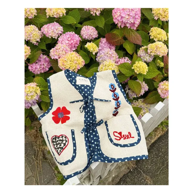 Clio Organic Cotton Sleeveless Jacket - Children's Collection | Ecru