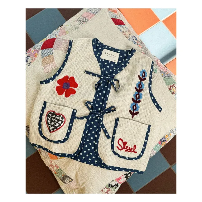 Clio Chaqueta sin mangas de algodón orgánico - Colección Infantil | Crudo