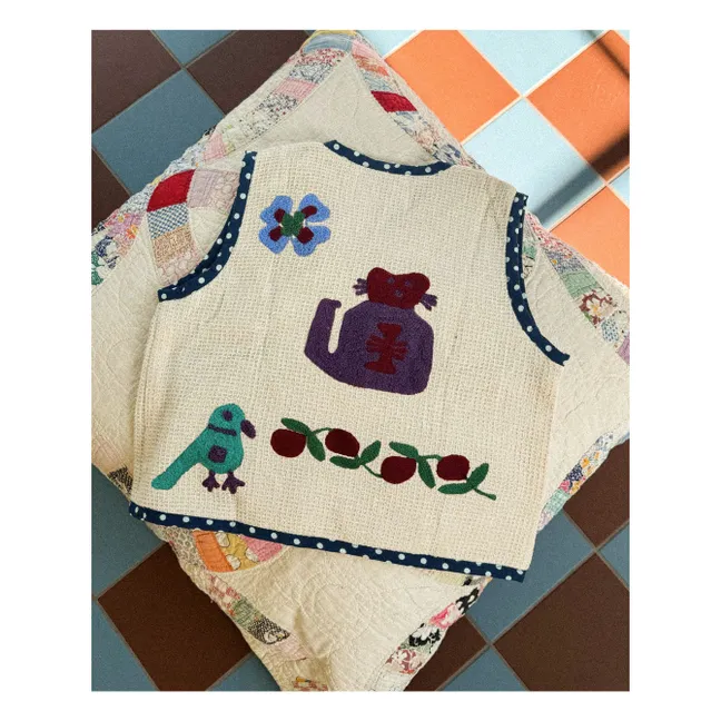 Clio Organic Cotton Sleeveless Jacket - Children's Collection | Ecru