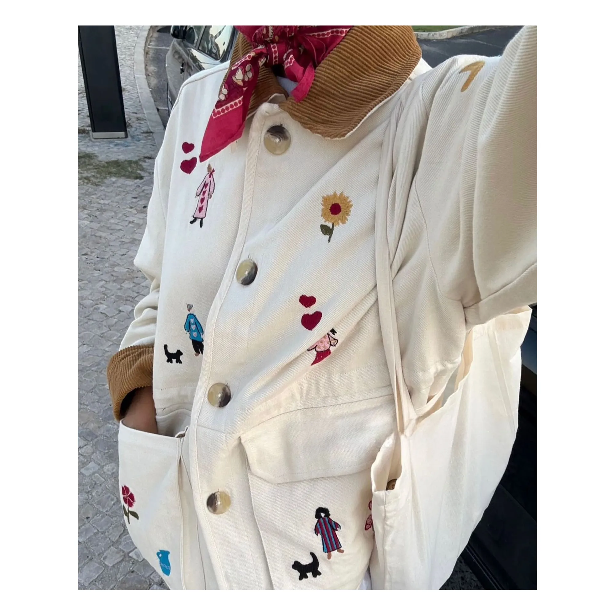 Veste Cara Coton Bio | Ecru- Image produit n°7