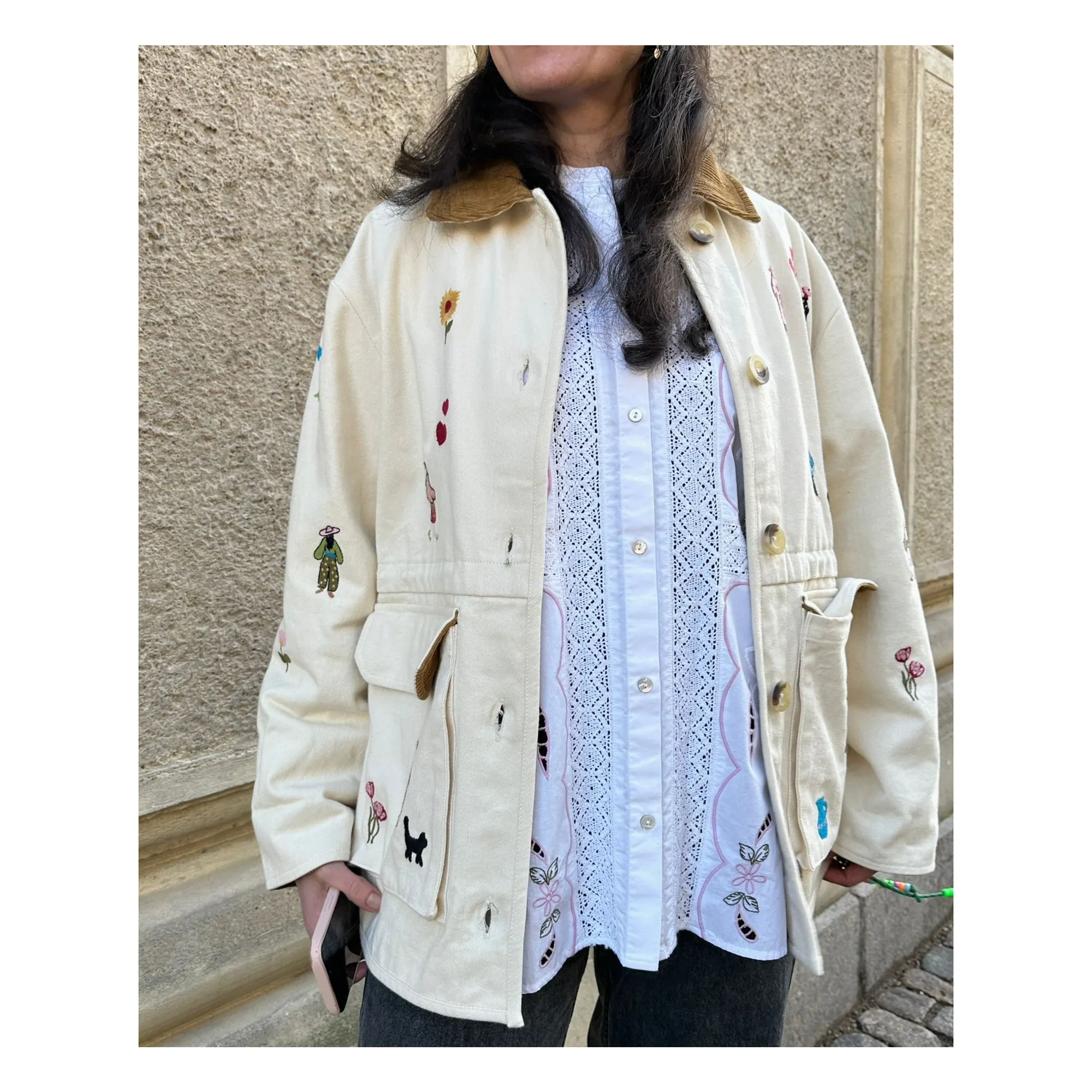 Veste Cara Coton Bio | Ecru- Image produit n°5