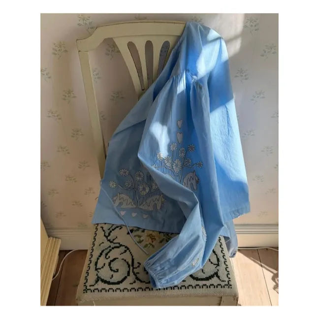 Blouse Maggan Coton Bio | Bleu