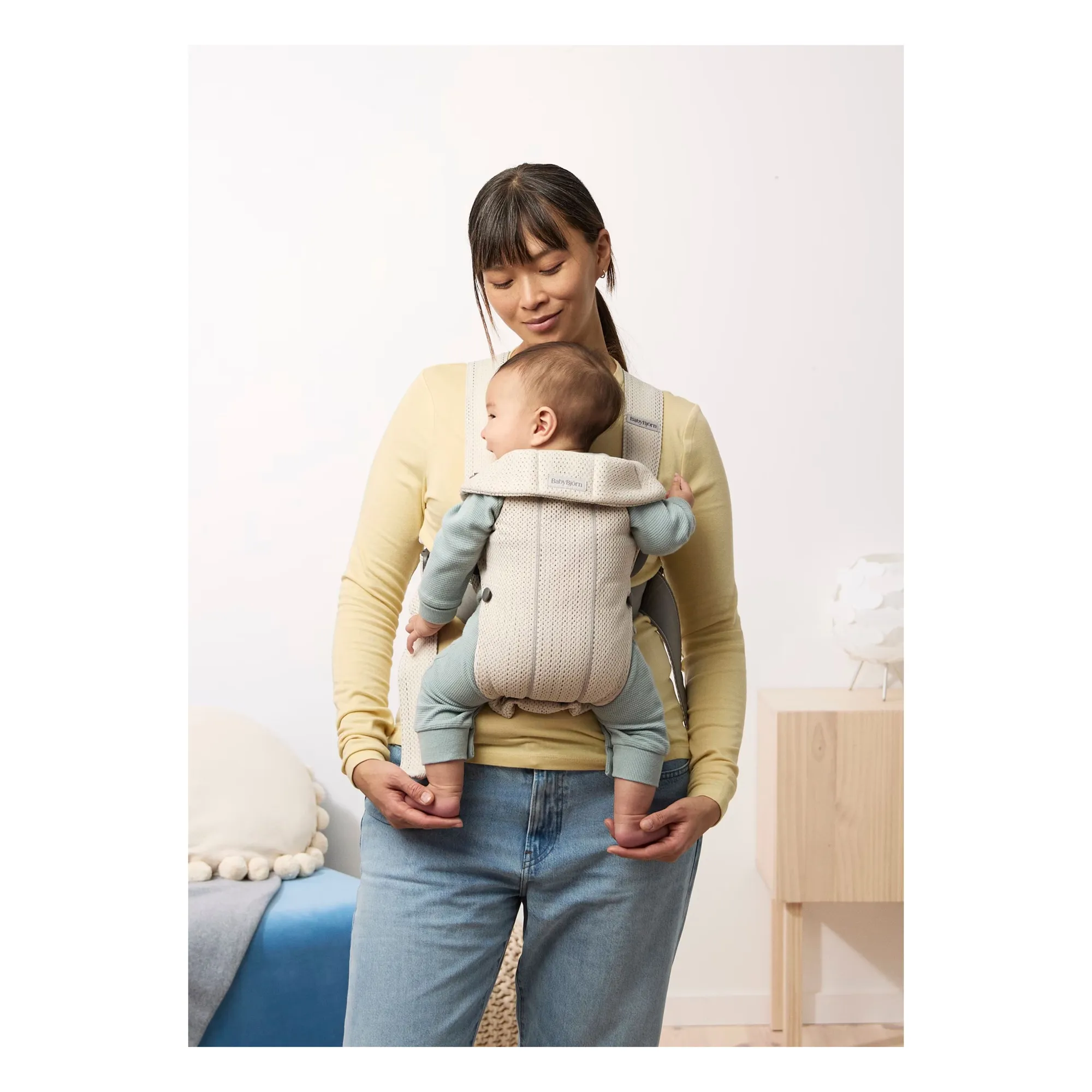 Porte-bébé Mini en mesh | Crème- Image produit n°2