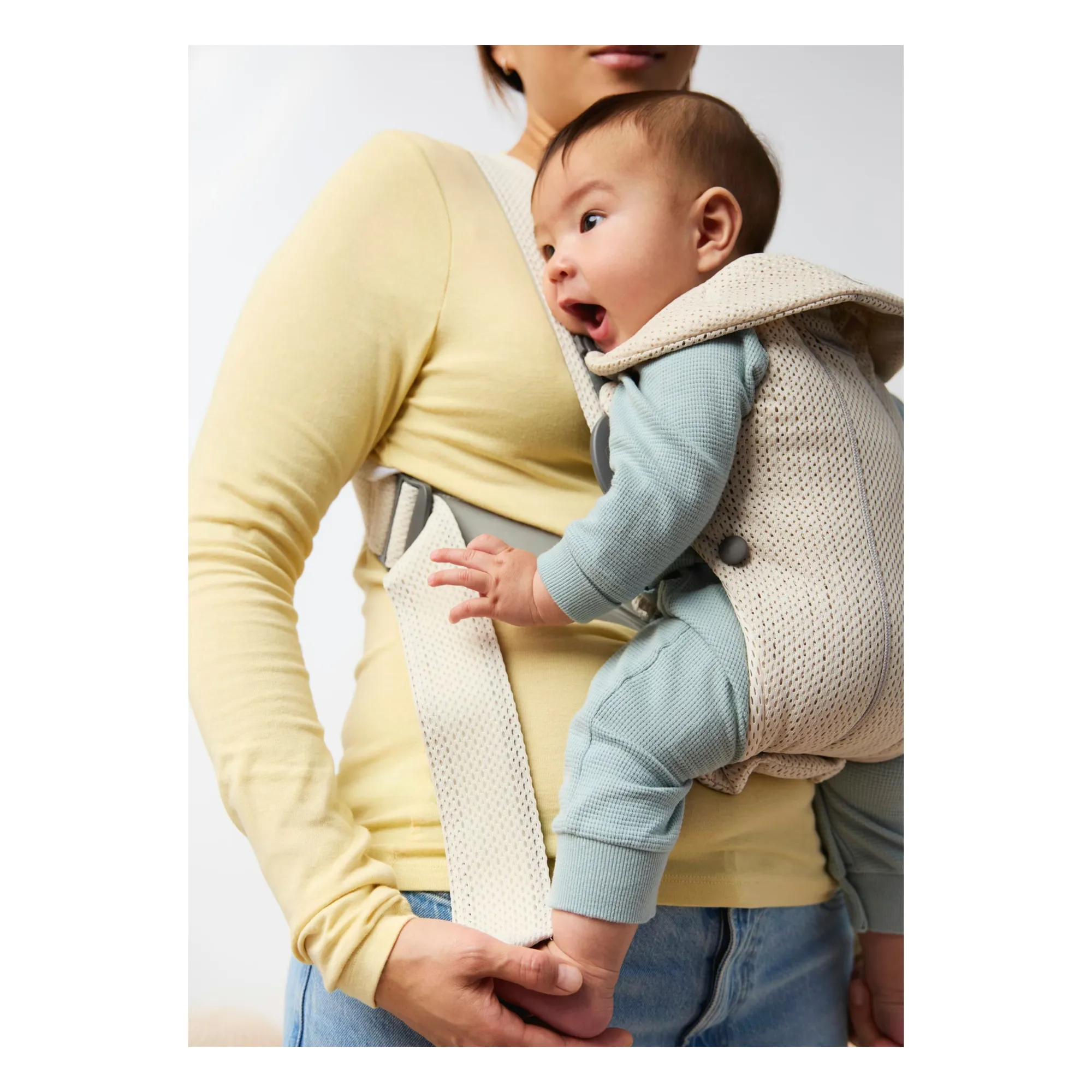 Porte-bébé Mini en mesh | Crème- Image produit n°7