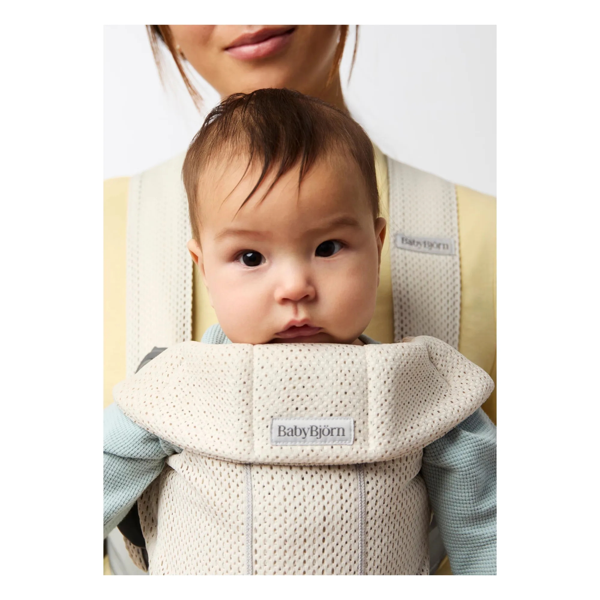 Porte-bébé Mini en mesh | Crème- Image produit n°8