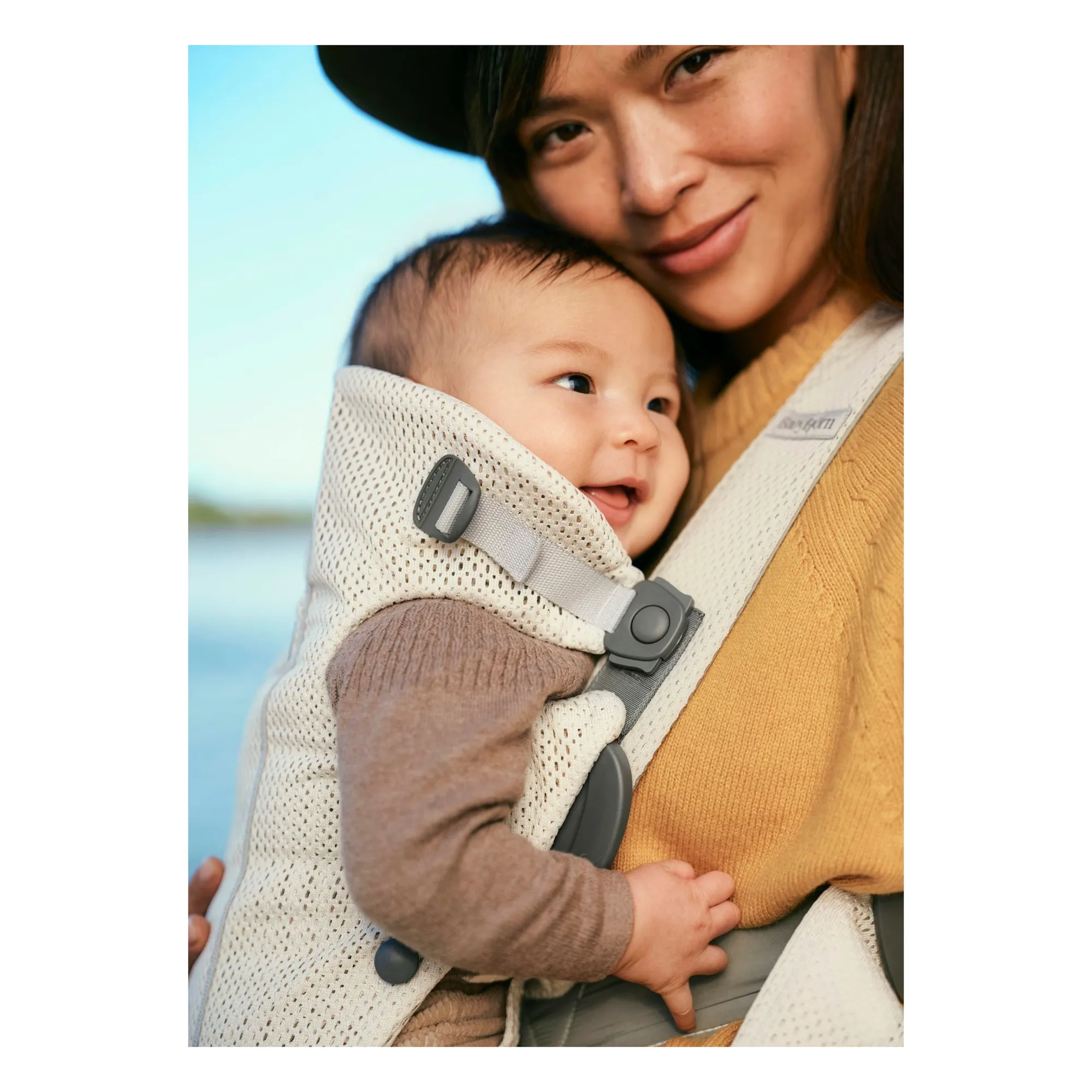 Porte-bébé Mini en mesh | Crème- Image produit n°5