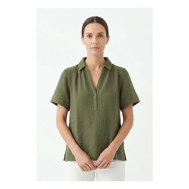 Top in cotone Rylee | Olive