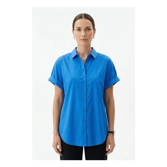Blouse Channing Coton | Bleu turquoise