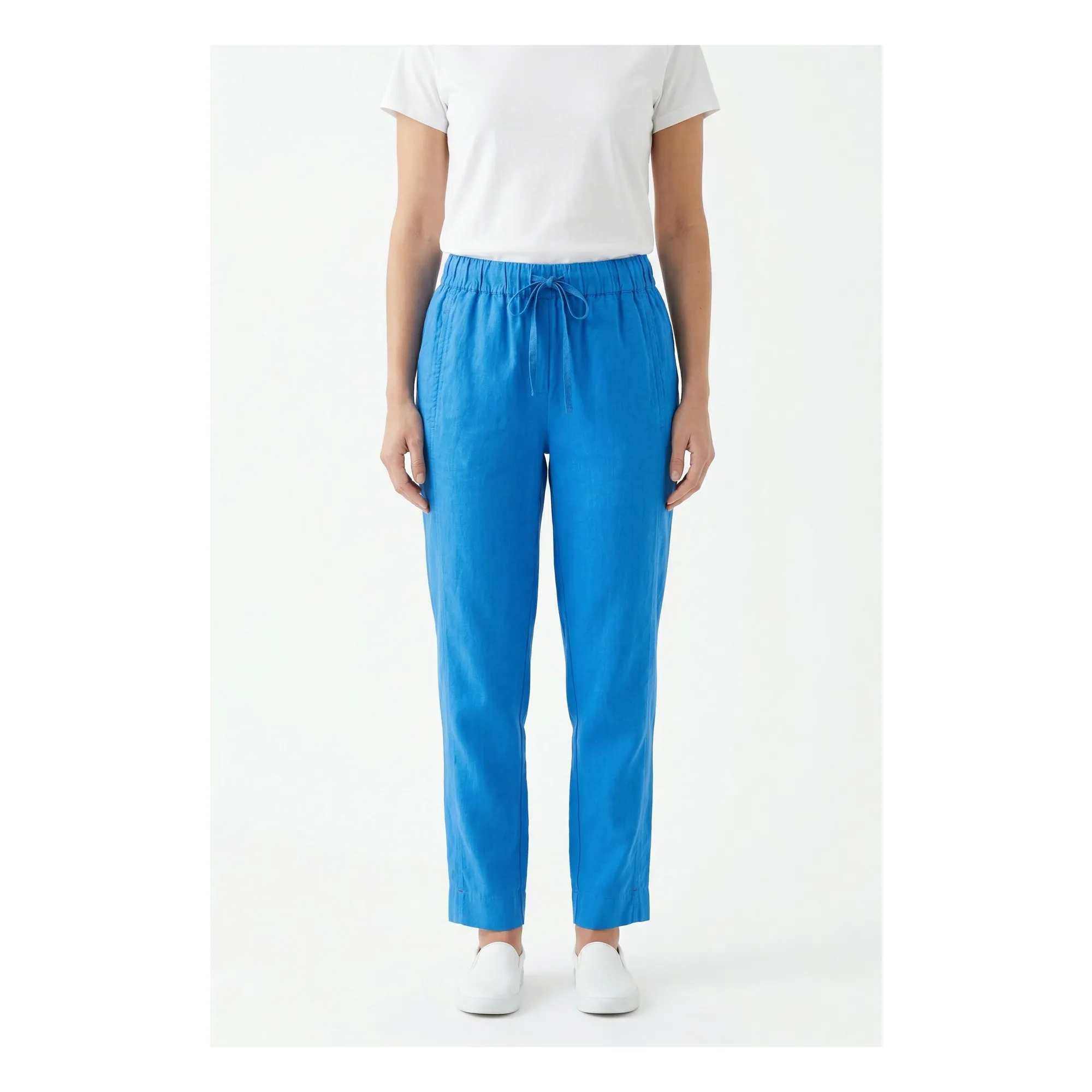 Pantalon Draper Coton | Bleu turquoise- Image produit n°1